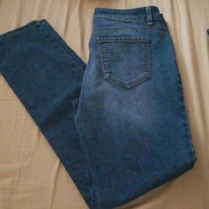 Medium wash straight leg jeans